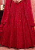 Poppy Red Net Embroidered Bridal Lehenga