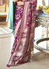 Wine Purple Woven Georgette Silk Saree