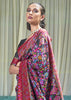 ROYAL BLACK MULTICOLOUR JAMEWAR WEAVE SAREE (6649561579713)