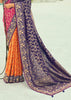 Multicolor Woven Georgette Bandhej Designer Saree