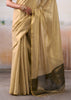 Gold Beige Woven Tissue Silk Saree