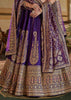 Purple Heavy Embroidered Designer Lehenga