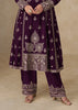 Sparkling Purple Embroidered Suit Set