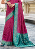 Crimson Red Woven Banarasi Silk Saree