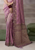 “Exclusive Offer” : Purple Banarasi Designer Saree With Embroidered Blouse