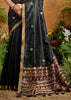 Midnight Black Woven Banarasi Silk Saree