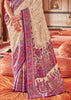Dahlia Purple Printed Kashmiri Jamewar Saree