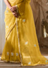Pre Order: Delight Yellow Designer Silk Saree