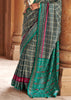 Aqua Green Printed Patola Silk Saree