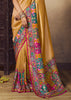 Golden Yellow Woven Soft Silk Saree