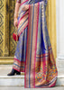 Corsican Purple Tissue Banarasi Silk Saree with Contrast Border