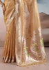 Marigold Yellow Woven Banarasi Tissue Silk Saree