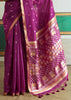 Dahlia Purple Woven Tussar Silk Saree