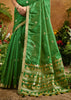 Sage Green Woven Banarasi Silk Saree