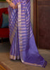 Lavender Purple Woven Banarasi Soft Silk Saree