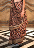 Coffee Brown Printed Patola Silk Saree