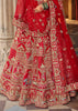 Red Heavy Embroidered Designer Lehenga