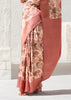 Paprika Red Woven Banarasi Silk Saree With Digital Print