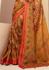 Autumn Red Printed Georgette Saree