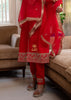 Vermillion Red Gold Detail Embroidered Suit (10702889058497)