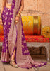 Festive Purple Woven Banarasi Georgette Silk Saree