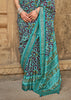 Lake Blue Printed Patola Saree