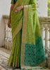 Pistachio Green Woven Patola Silk Saree