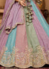 Multicolored Georgette Embroidered Sequins Lehenga Set