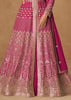 Lilac Rose Embroidered Georgette Anarkali with Dupatta