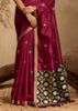 Rich Maroon Woven Cotton Silk Saree