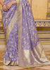 Lilac Purple Woven Banarasi Silk Saree
