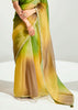 Mehandi Green Ombre Banarasi Tissue Saree