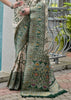 White & Green Woven Banarasi Patola Silk Saree