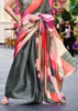 Multicolor Satin Crepe Printed Silk Saree