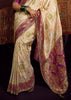 Off White Woven Banarasi Designer Silk Saree