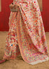 Ivory Cream Woven Kashmiri Jamewar Silk Saree