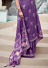 Magic Purple Printed Cotton Silk Saree