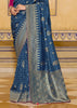 Princess Blue Woven Banarasi Silk Saree