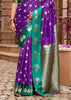 Royal Purple Banarasi Satin Silk Saree