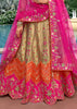 Rani Pink & Gold Embroidered Lehenga