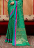 Medium Green Woven Banarasi Silk Saree