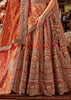 Blazing Orange Heavy Embroidered Designer Lehenga