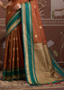 Hazel Brown Woven Banarasi Tussar Silk Saree