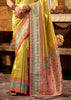 Golden Yellow Woven Tissue Silk Saree