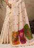 Snow White Woven Cotton Silk Saree