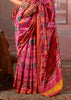 Blush Pink Printed Patola Silk Saree