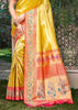 Cyber Yellow Woven Kanjivaram Silk Saree