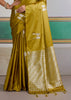 Olive Golden Woven Satin Silk Saree