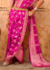 Princess Pink Woven Banarasi Georgette Silk Saree