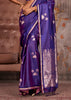 Orient Purple Banarasi Satin Silk Saree With Brocade Blouse